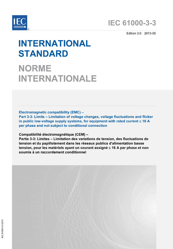 Cover IEC 61000-3-3:2013